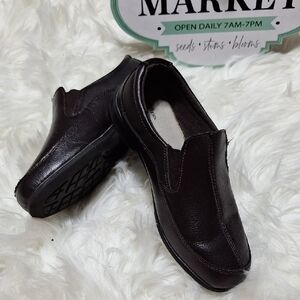 Brown Leather Slip-On Shoes